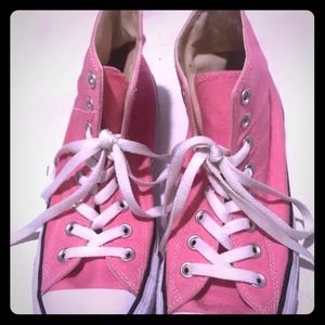 Pink converse high tops